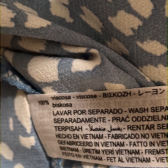 Zara leopard print pleated long sleeve blouse - Picture 5 of 6